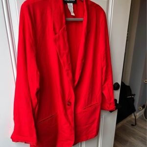 Women’s size 18 red sag harbor blazer jacket